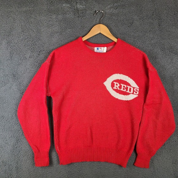 Vintage Cincinnati Reds Cliff Engle Ltd Sweater Mens M 70s 80s Red USA Made